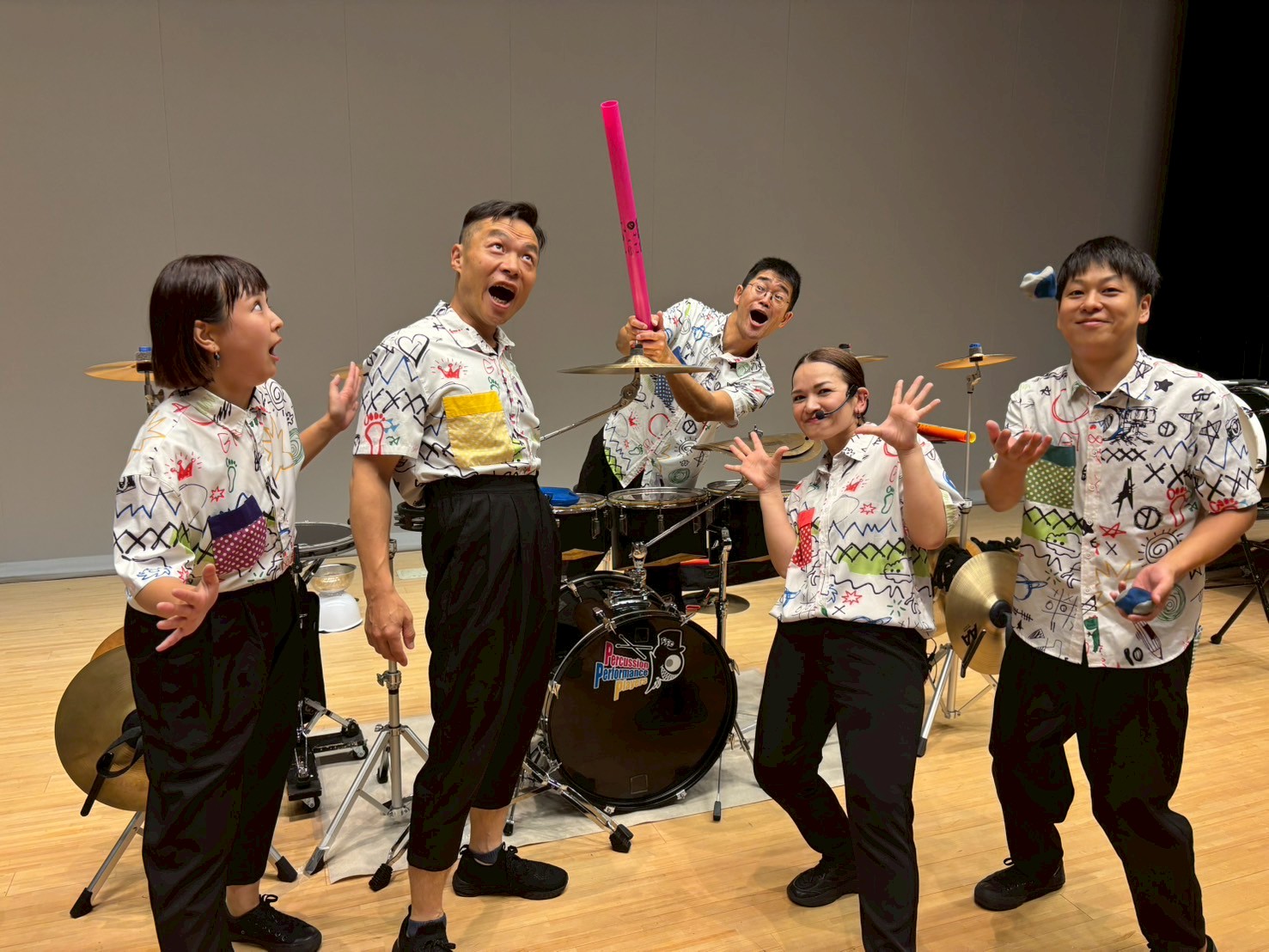 「パーカッションパフォーマンスプレーヤーズPPP」青森県南津軽郡・小学校公演