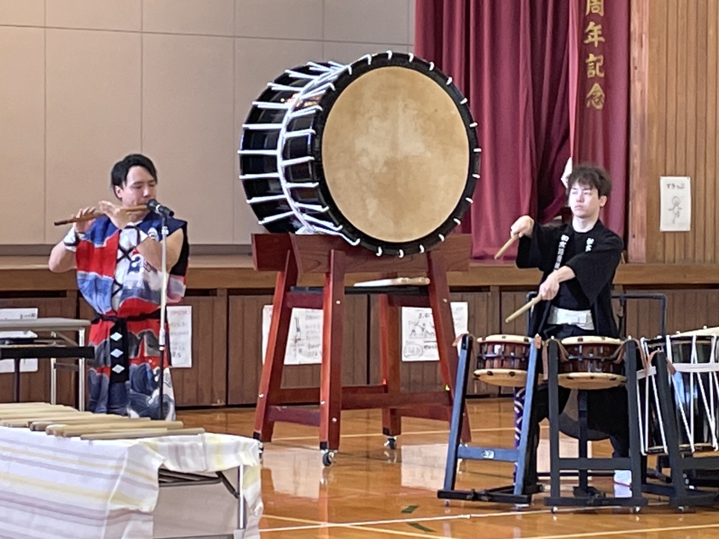 和太鼓集団『萌芽』茨城県那珂郡・小学校公演