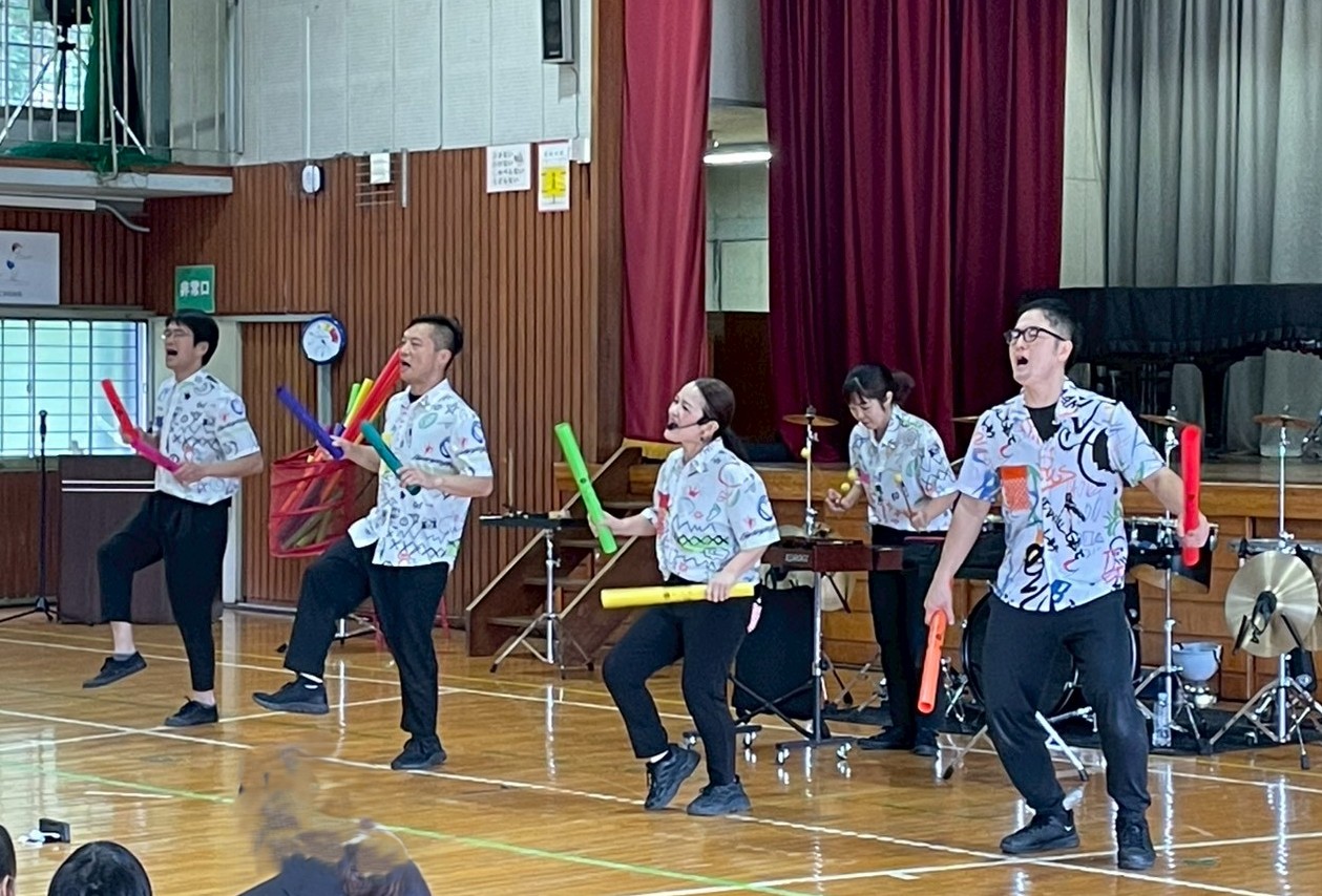 「パーカッションパフォーマンスプレーヤーズPPP」千葉県東金市・小学校公演