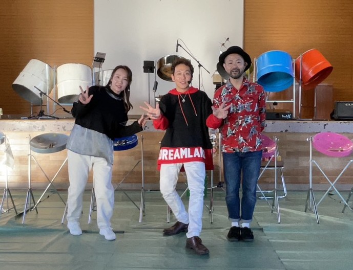 「WAIWAIスティールバンド～トリオ～」　福島県いわき市・高等学校公演